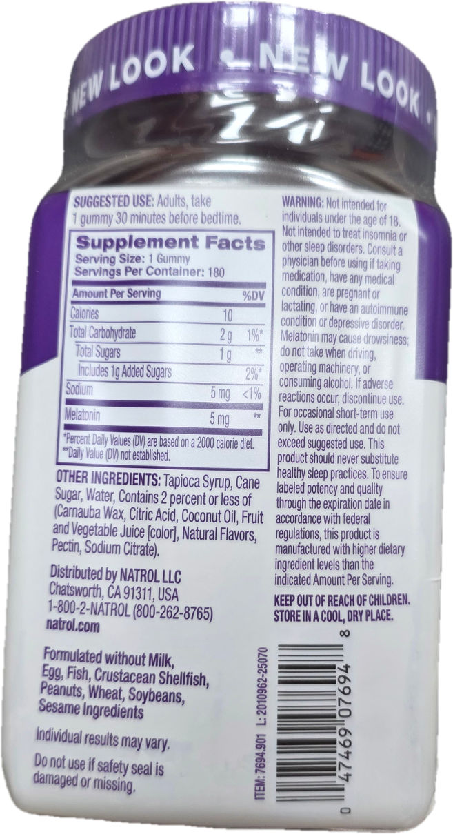 Natrol, Melatonin Gummies, Strawberry, 140 Gummies (5 mg per Gummy)