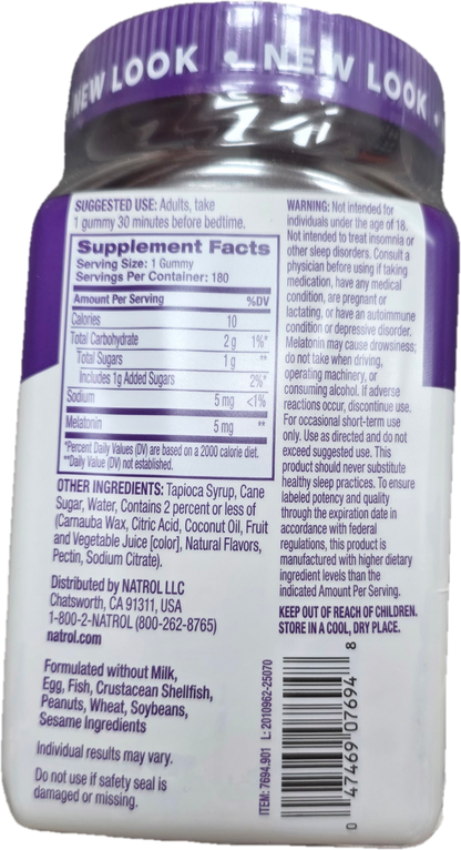 Natrol, Melatonin Gummies, Strawberry, 140 Gummies (5 mg per Gummy)