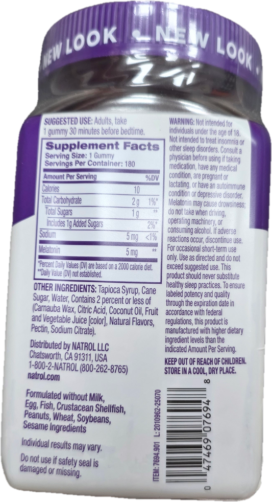 Natrol, Melatonin Gummies, Strawberry, 140 Gummies (5 mg per Gummy)