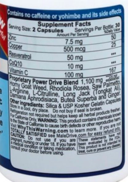Male Drive Max 60 Caps | Get 100% Best Quality Vitamin