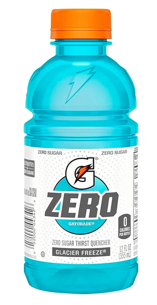 Gatorade Zero Sugar Thirst Quencher, Glacier Freeze, 12 Ounce