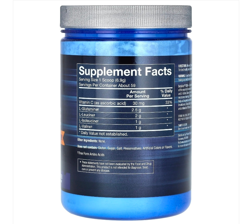 BodyTech, BCAA + Glutamine, Unflavored, 14.4 oz (409 g