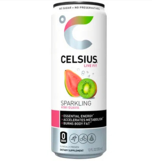 Celsius Energy Drink Sparkling Kiwi Guava, 12 Ounce