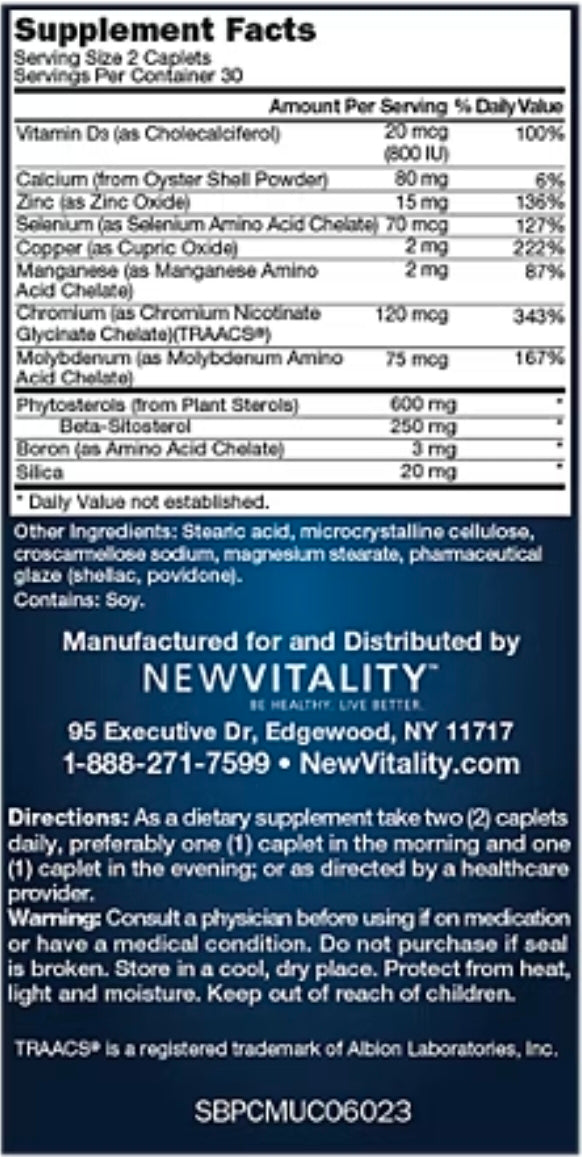 Super Beta Prostate with Beta-Sitosterol and Vitamin D3 (60 Caplets)