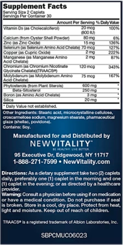Super Beta Prostate with Beta-Sitosterol and Vitamin D3 (60 Caplets)