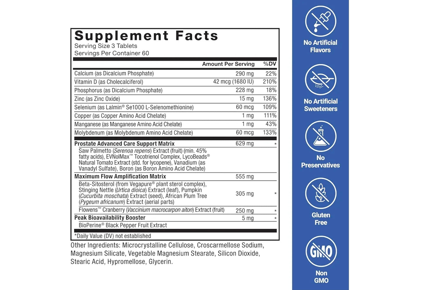 FORCE FACTOR Prostate Advanced, Health Supplement for Men for Reducing Nighttime Bathroom Trips, Bladder & Urinary Relief, with Saw Palmetto, Beta-Sitosterol, 180 Tablets (1-Pack)