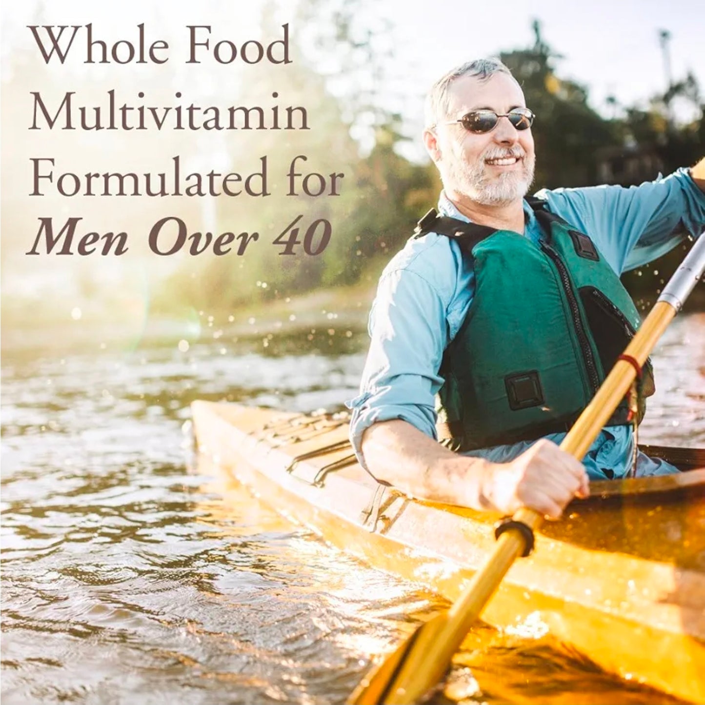 Garden of Life Organics Whole Food Multivitamin for Men 40+, 60 Tablets, Vegan Mens Multi for Health, Well-Being Certified Organic Whole Food Vitamins, Minerals for Men Over 40, Mens Vitamins