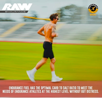 RAW Fuel, Premium Endurance Supplement Powder, Orange (60 Servings) - Peak Performance, Hydration & Stamina During Workouts, Training or Competition - 24g of Carbohydrates & 300mg of Sodium