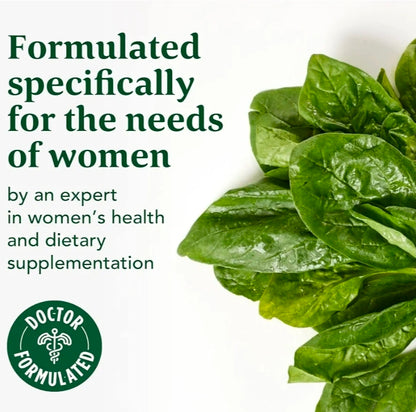 MegaFood Women's 40+ Advanced Multivitamin for Women - Dr Formulated - Vitamin B, Vitamin D3, Vitamin K2 & Choline - Energy Metabolism, Brain Health & Bone Health - Vegetarian - 120 Tabs (60 servings)