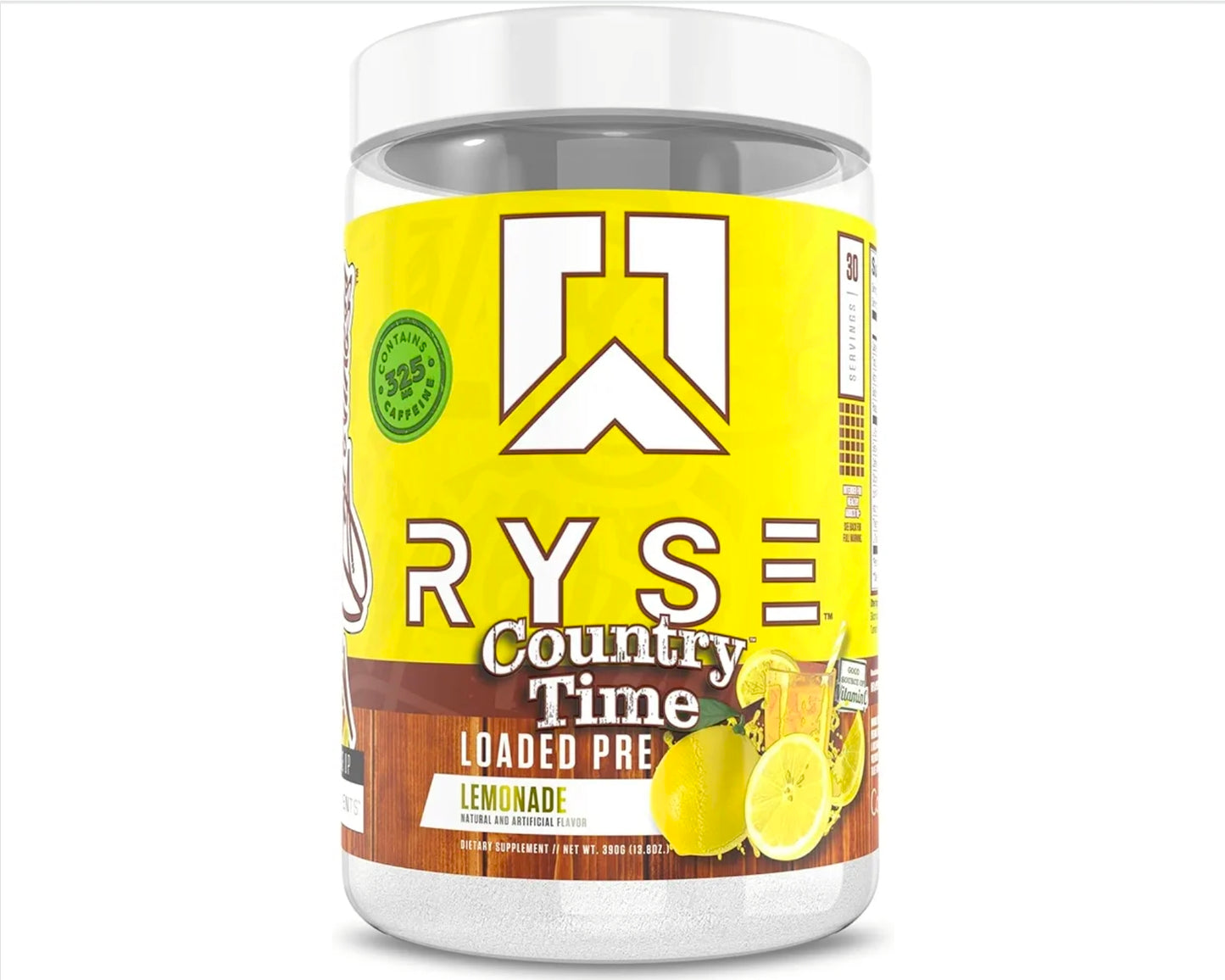 RYSE Loaded Pre Workout Powder - Country Time Lemonade - Daily Pre-Workout for Men & Women with 325mg Caffeine, Beta Alanine, and Citrulline for Pump, Focus, and Energy - 30 Servings
