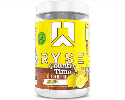 RYSE Loaded Pre Workout Powder - Country Time Lemonade - Daily Pre-Workout for Men & Women with 325mg Caffeine, Beta Alanine, and Citrulline for Pump, Focus, and Energy - 30 Servings
