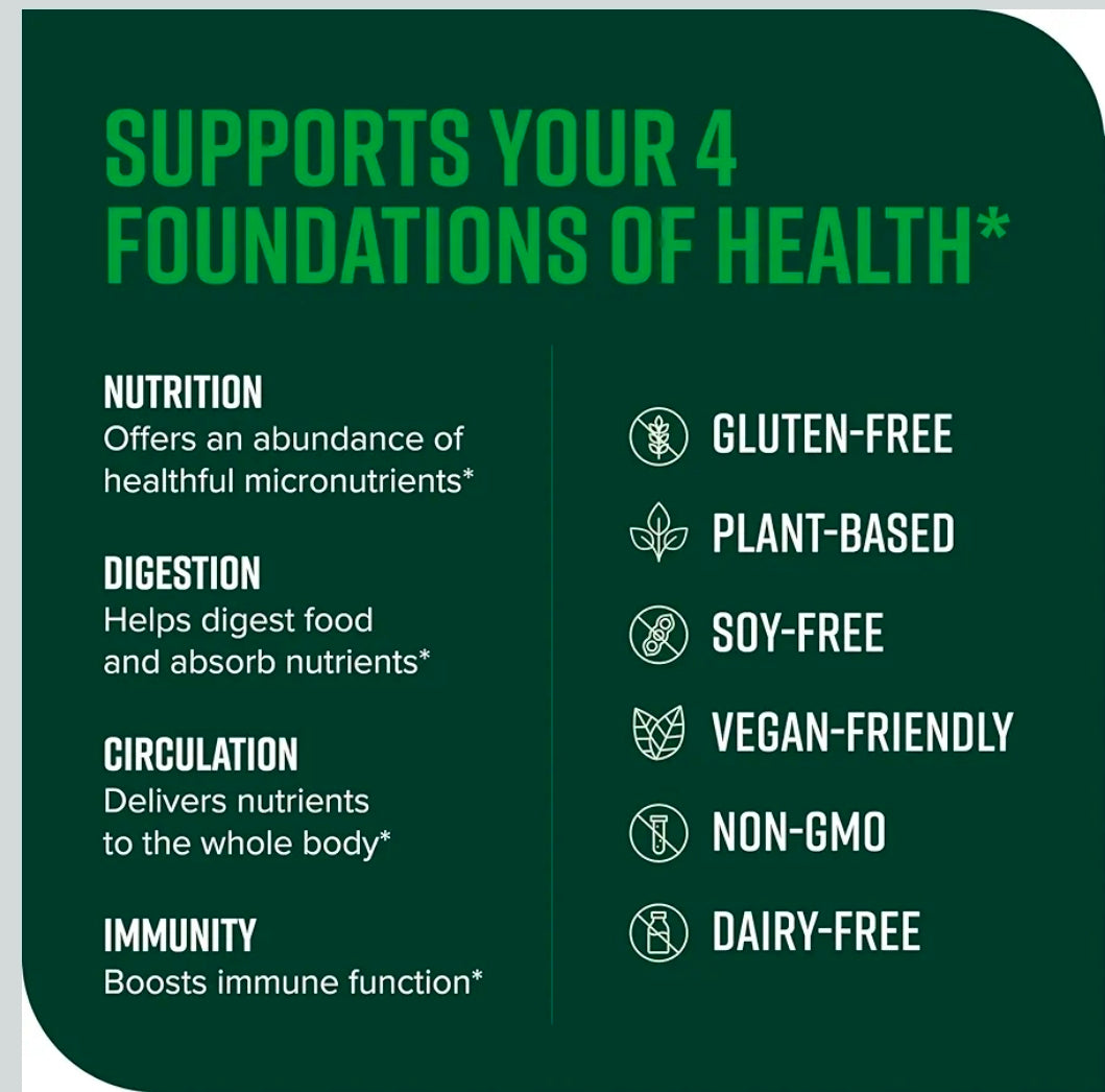 Vibrant Health, Green Vibrance, Includes 65 Plant-Based Superfoods, 25 Billion Probiotics, Fiber, Adaptogens & Enzymes, 83 Servings