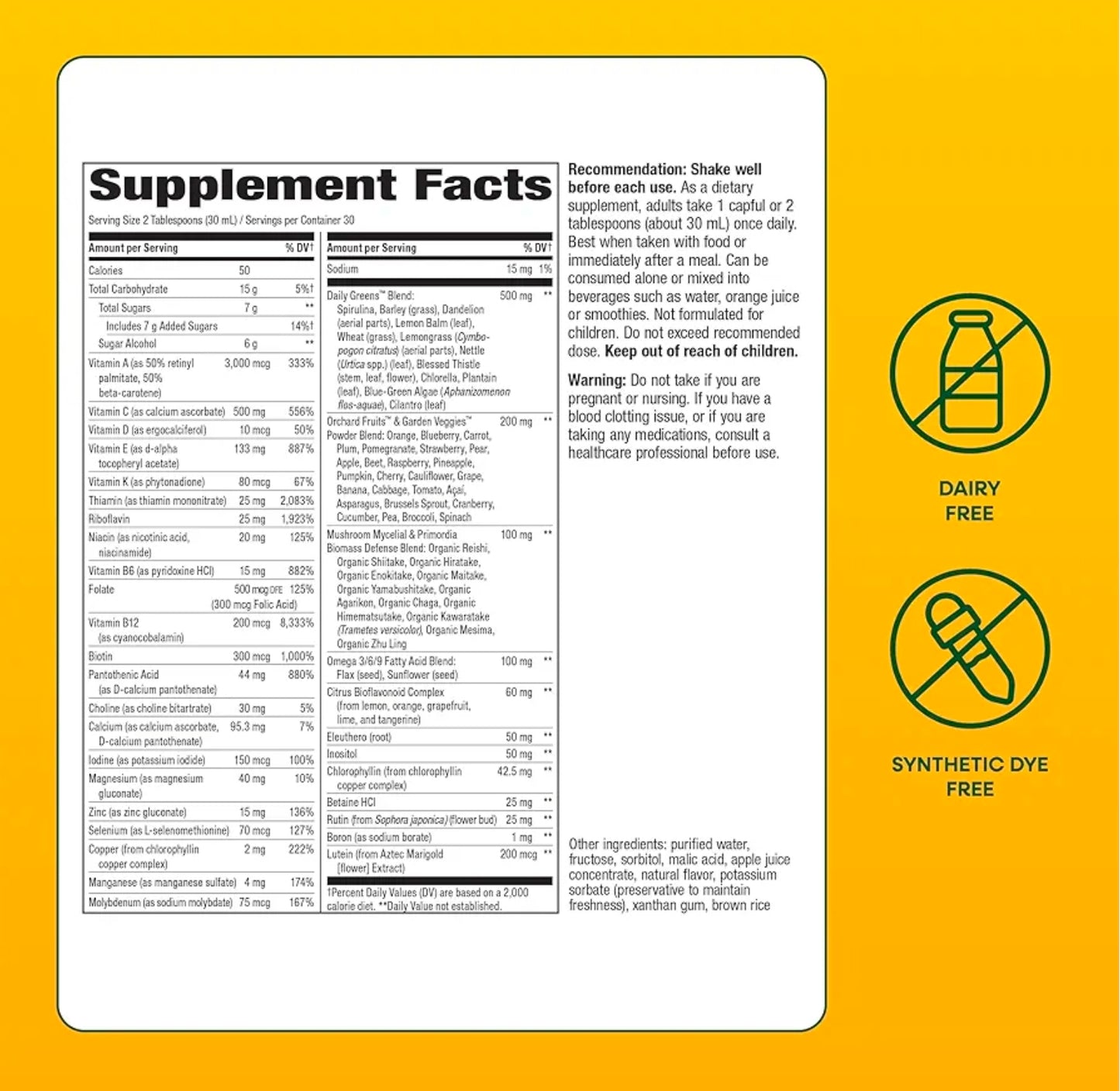 Nature's Way Alive! Max Potency Complete Liquid Multivitamin for Women and Men with Antioxidant Beta Carotene, Vitamins C & E and Food-Based Blends, Citrus Flavored, 30.4 Fl Oz