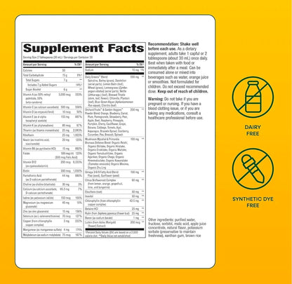 Nature's Way Alive! Max Potency Complete Liquid Multivitamin for Women and Men with Antioxidant Beta Carotene, Vitamins C & E and Food-Based Blends, Citrus Flavored, 30.4 Fl Oz