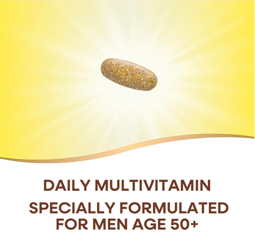 Nature's Way Alive! Men’s 50+ Daily Ultra Multivitamins, High Potency Formula, Supports Healthy Brain, Eyes & Heart*, with Methylated Vitamin B12, Gluten-Free, 150 Tablets