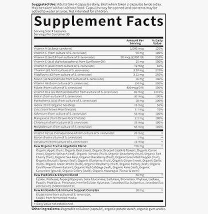 Garden of Life Multivitamin for Women 50 & Over, Vitamin Code Women 50 & Wiser Multi - 120 Capsules, Vitamins for 50 Plus with B Vitamins, Vitamins A, C, D3, E & K, CoQ10, Probiotics & Enzymes