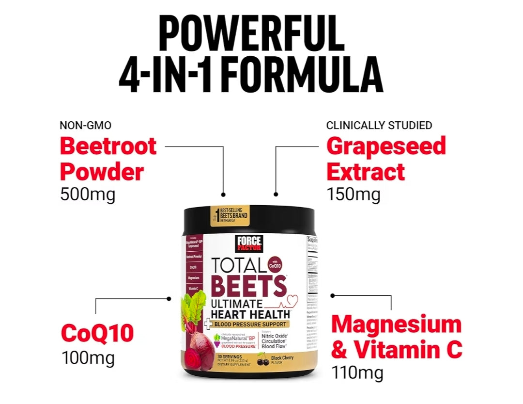 Force Factor Total Beets Black Cherry 30 Servings