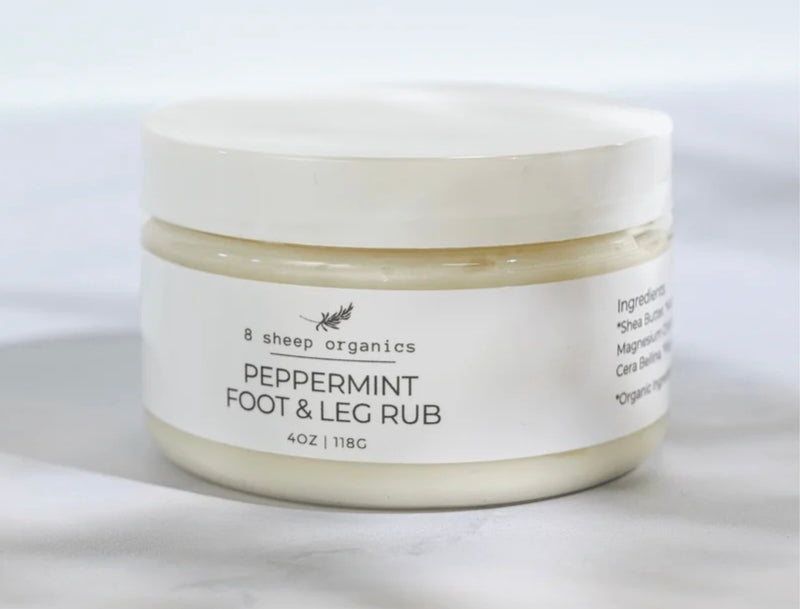 8 Sheep Organics Peppermint Foot Leg Rub 4 oz