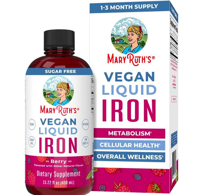 MaryRuth's Iron Supplement, Liquid Supplement for Women Men & Kids with Low Iron, 15.22 fl oz