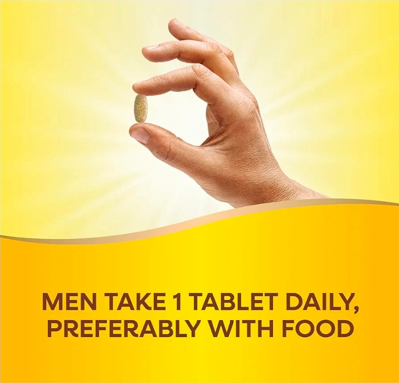 Nature's Way Alive! Men’s 50+ Daily Ultra Multivitamins, High Potency Formula, Supports Healthy Brain, Eyes & Heart*, with Methylated Vitamin B12, Gluten-Free, 150 Tablets