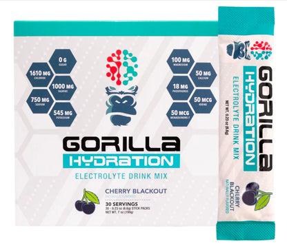 Gorilla Hydration Electrolyte Drink Mix - Bombsicle (30 Single Serving Packets)