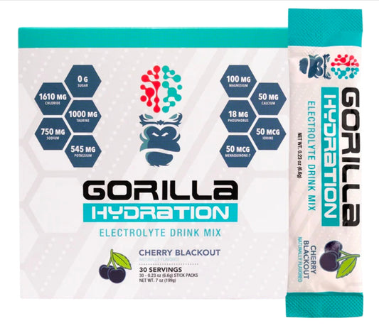 Gorilla Hydration Electrolyte Drink Mix - Bombsicle (30 Single Serving Packets)