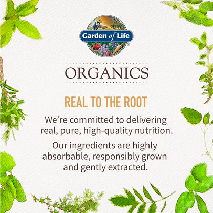 Garden of Life Organics Whole Food Multivitamin for Men 40+, 60 Tablets, Vegan Mens Multi for Health, Well-Being Certified Organic Whole Food Vitamins, Minerals for Men Over 40, Mens Vitamins