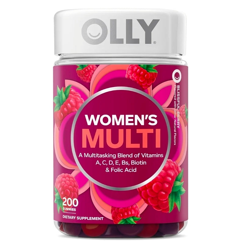 OLLY Women's Multi Vitamin Gummies with Biotin, Blissful Berry (200 ct.)