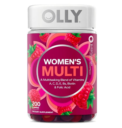 OLLY Women's Multi Vitamin Gummies with Biotin, Blissful Berry (200 ct.)
