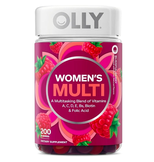 OLLY Women's Multi Vitamin Gummies with Biotin, Blissful Berry (200 ct.)