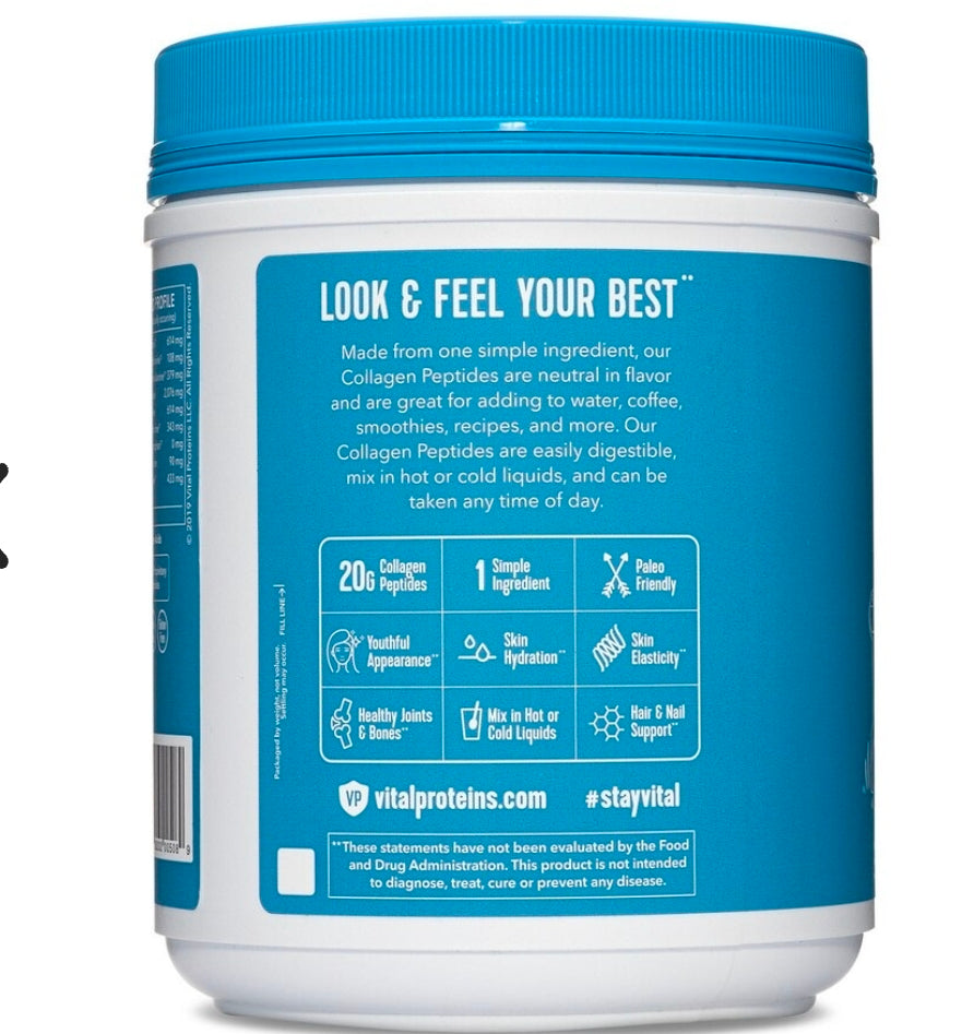 Vital Proteins Collagen Peptides Unflavored, 20 Ounces