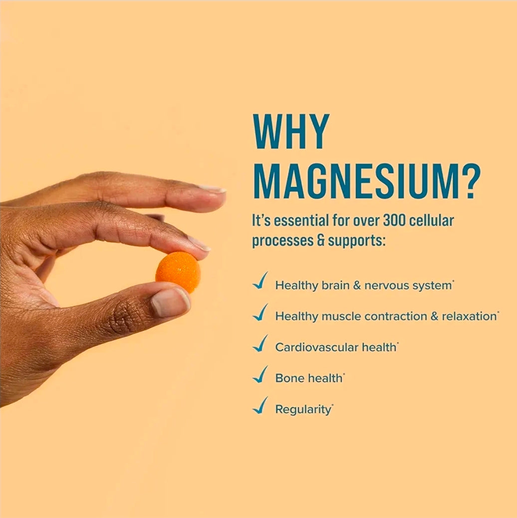 Natural Vitality Calm Magnesium Supplement, Anti-Stress Gummies, Vegan, Gluten-Free, Orange Flavor, 120 Gummies