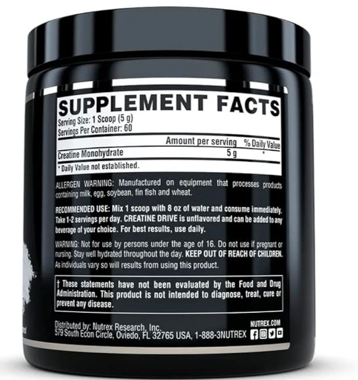 Nutrex Research Creatine Drive, 300 Gram