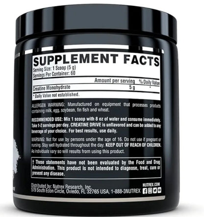 Nutrex Research Creatine Drive, 300 Gram