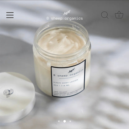 8 Sheep Organics Sleepy Body Lotion 4 oz. Lavender