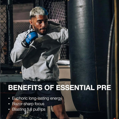 RAW Essential Pre-Workout Powder (Sour Watermelon) - Chris Bumstead Sports Nutrition Supplement for Men & Women - Preworkout Energy Powder with Caffeine, L-Citrulline, L-Tyrosine, & Beta Alanine Blend