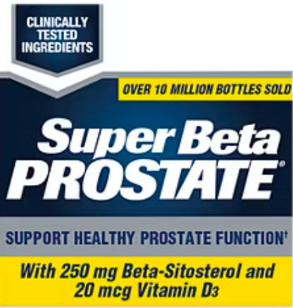 Super Beta Prostate with Beta-Sitosterol and Vitamin D3 (60 Caplets)