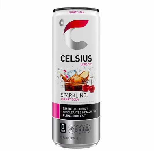 CELSIUS Sparkling Cherry Cola, Functional Energy Drink 12 fl oz Single Can