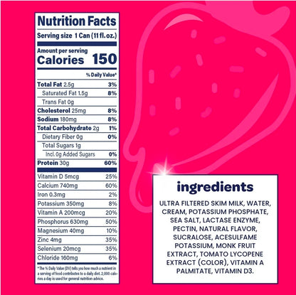 Nurri Ultra-Filtered Milkshake, 30g of Protein, Strawberry, 11 fl oz Can