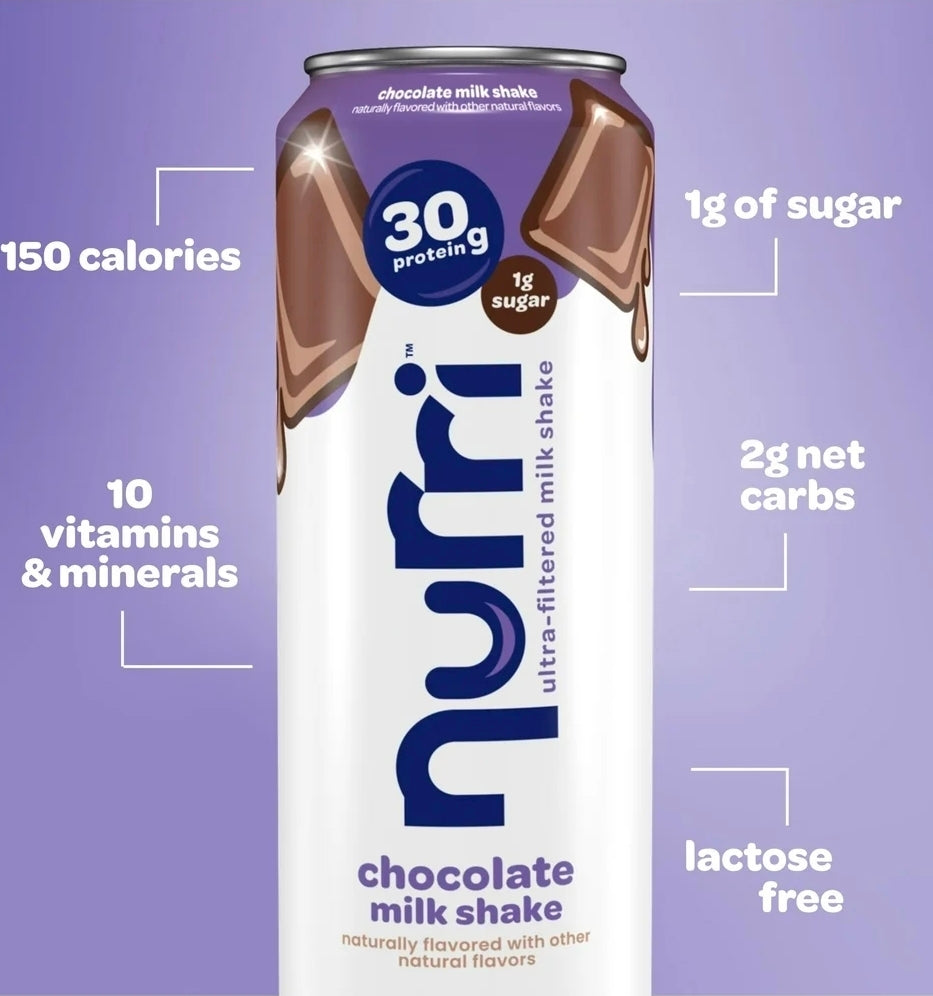 Nurri Ultra-Filtered Milkshake, 30g of Protein, Chocolate, 11 fl oz Can