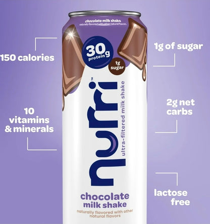 Nurri Ultra-Filtered Milkshake, 30g of Protein, Chocolate, 11 fl oz Can