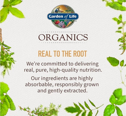 Garden of Life Organics Whole Food Multivitamin for Men 40+ 120 Tablets, Vegan Mens Multi for Health & Well-Being Certified Organic Whole Food Vitamins & Minerals for Men Over 40 Mens Vitamins