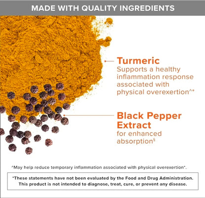 Qunol Turmeric Curcumin with Black Pepper, 2250mg Turmeric Extract with 95% Curcuminoids, Extra Strength Turmeric Supplement, Enhanced Absorption, Joint Support Supplement, 90 Vegetarian Capsules