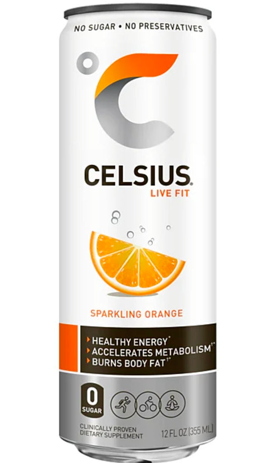 Celsius Sparkling Orange Drink, 12 Fl. Oz.