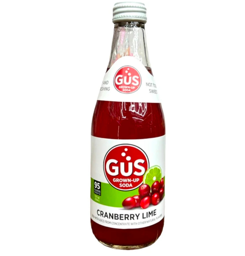 GuS Soda Cranberry Lime 12 Oz - Multi Pack