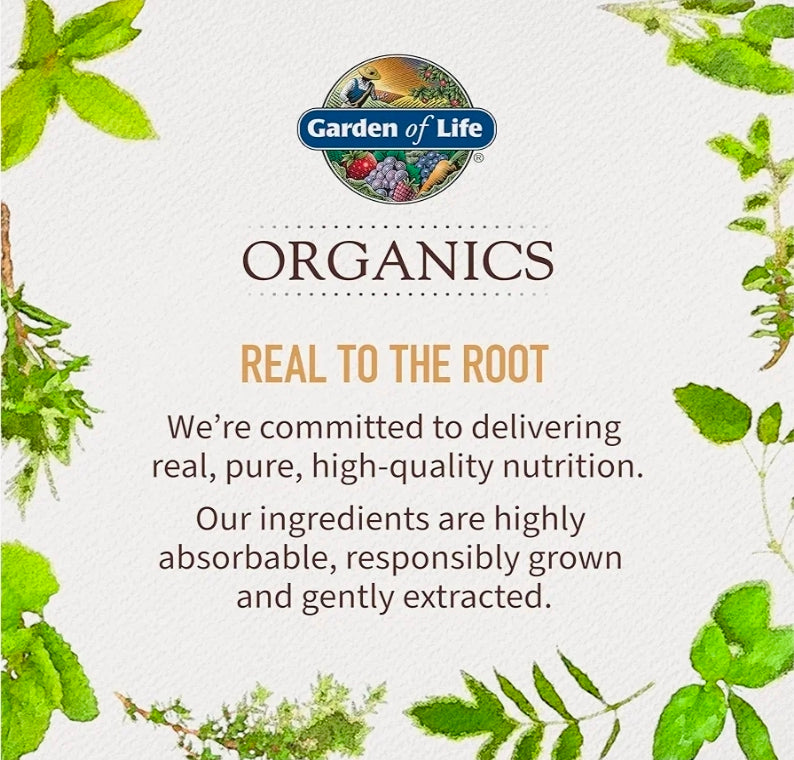 Garden of Life Organics Organic Multivitamin for Women - Womens Multi with Vitamin C, D, Folate, B6, B12, Biotin, Iron, Vegan Whole Food Vitamins for Women, Energy, Skin, Nails, 60 Tablets