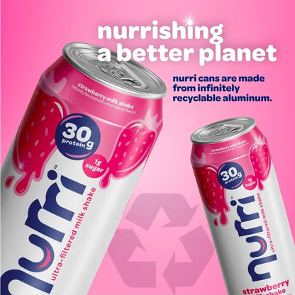 Nurri Ultra-Filtered Milkshake, 30g of Protein, Strawberry, 11 fl oz Can