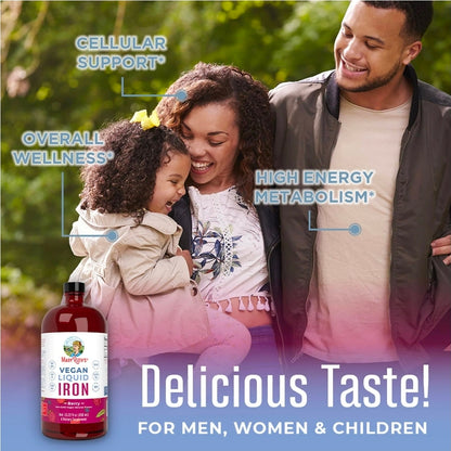 MaryRuth's Iron Supplement, Liquid Supplement for Women Men & Kids with Low Iron, 15.22 fl oz